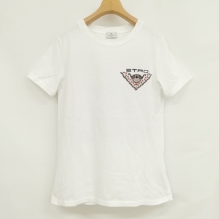 エトロ(ETRO)の21SS Tシャツ カットソー ロゴ トラ 刺繍 プリント ビジュー 半袖 38(Tシャツ(半袖/袖なし))