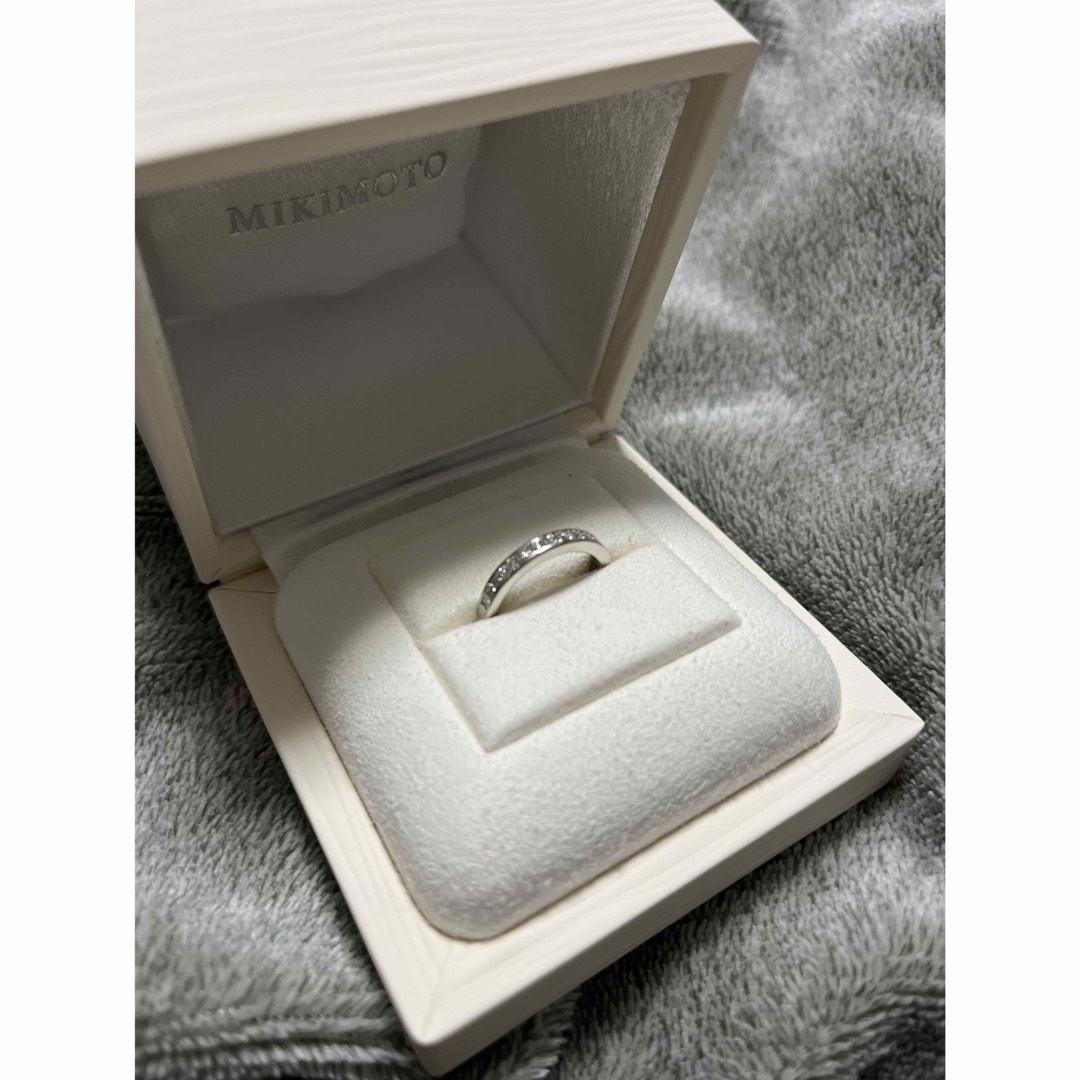 MIKIMOTO(ミキモト)の【新品仕上げ】ミキモト　ハーフエタニティリング　プリンセスカット　ダイヤ レディースのアクセサリー(リング(指輪))の商品写真