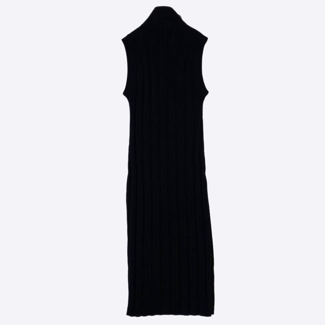 LOUIS VUITTON(ルイヴィトン)の【ほぼ未使用】ルイヴィトン ドレス ワンピース ニット ブラック 黒 リブ XS レディースのワンピース(ミニワンピース)の商品写真