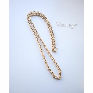 アートヴィンテージ(ART VINTAGE)の【vintage】ボリューム ロング チェーン ネックレス 喜平 ゴールドカラー(ネックレス)