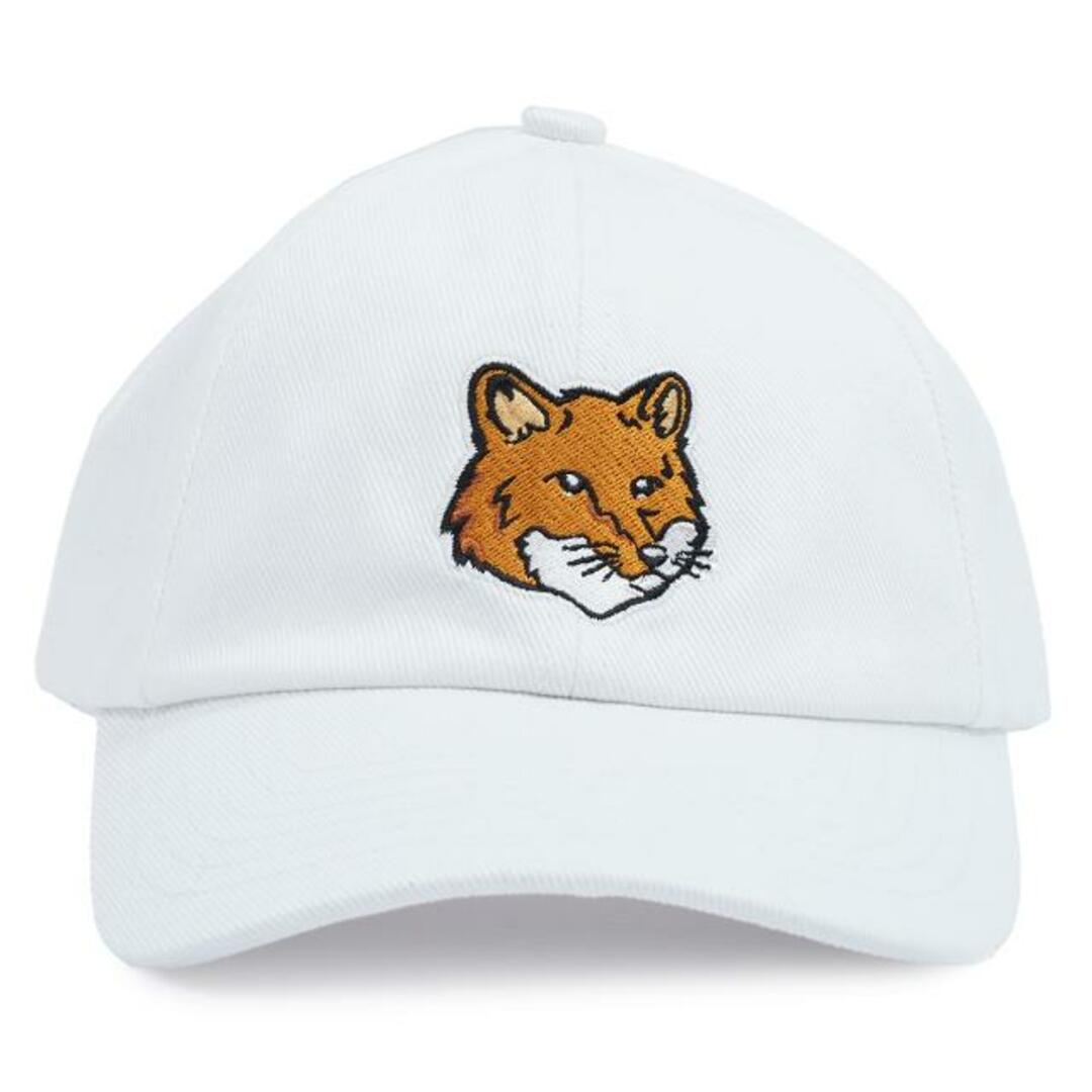 Maison Kitsune(メゾン キツネ) LM06103WW0087 メゾン キツネ ラージ フォックスヘッド エンブロイダリー 6P キャップ WhiteMAISONKITSUNE