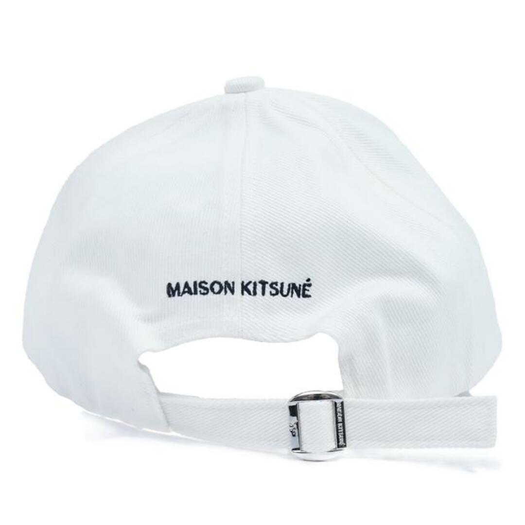 MAISON KITSUNE'(メゾンキツネ)のMaison Kitsune(メゾン キツネ) LM06103WW0087 メゾン キツネ ラージ フォックスヘッド エンブロイダリー 6P キャップ White メンズの帽子(キャップ)の商品写真