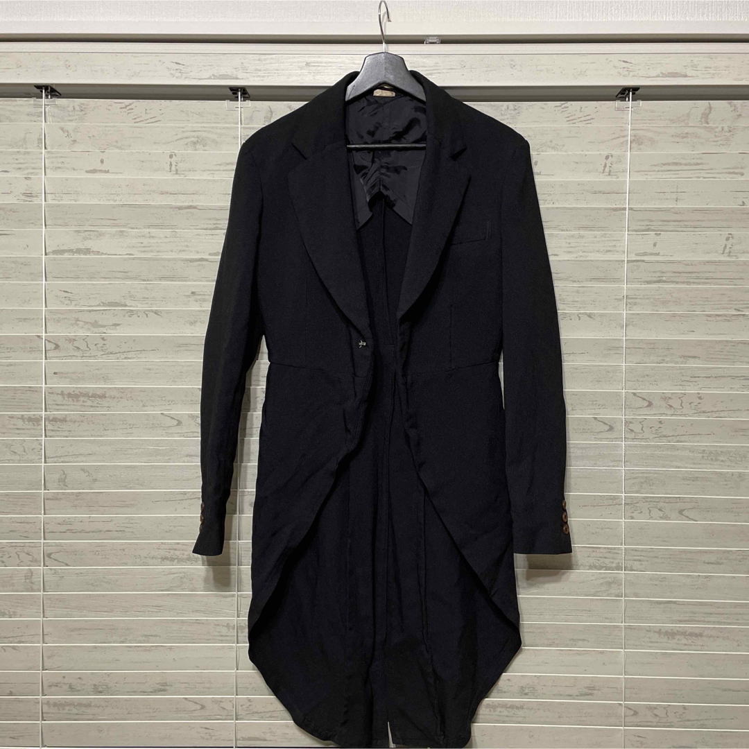 COMMEdesGARCONS  HOMME PLUS 燕尾ポリ縮コート