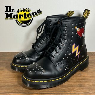 ドクターマーチン(Dr.Martens)の美品 Dr.Martens スタッズ スカル 刺繍 ロカビリー ブーツ UK4(ブーツ)