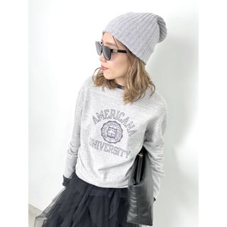 アパルトモンドゥーズィエムクラス(L'Appartement DEUXIEME CLASSE)のL'Appartement Cashmere knit Cap グレー(ニット帽/ビーニー)