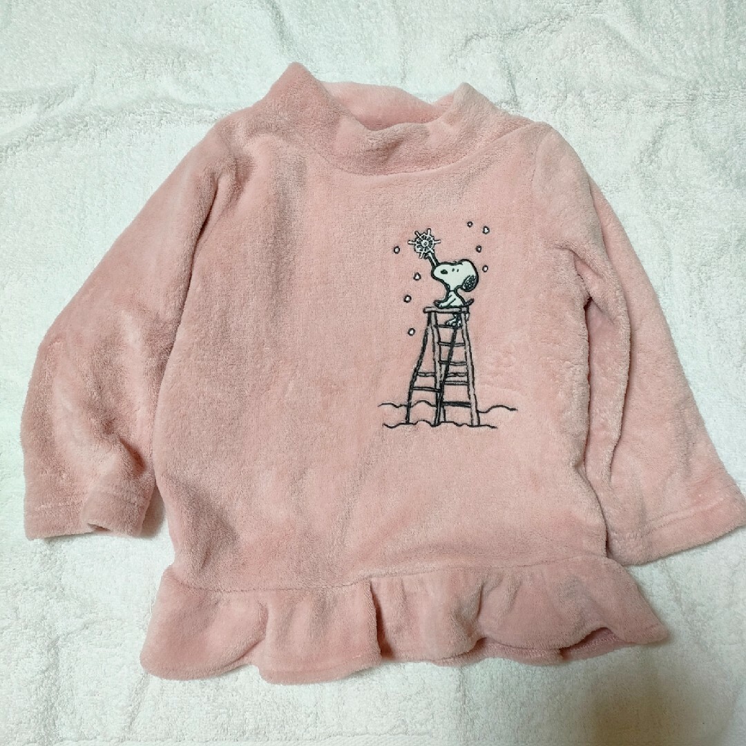 GU(ジーユー)の110cm スヌーピー スリース パジャマ キッズ/ベビー/マタニティのキッズ服女の子用(90cm~)(パジャマ)の商品写真