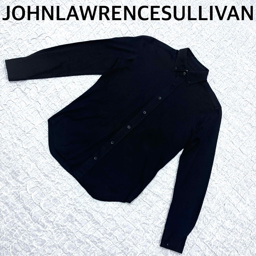 JOHN LAWRENCE SULLIVAN(ジョンローレンスサリバン)のJOHNLAWRENCESULLIVAN 長袖ボタンダウンシャツ　ブラック メンズのトップス(シャツ)の商品写真