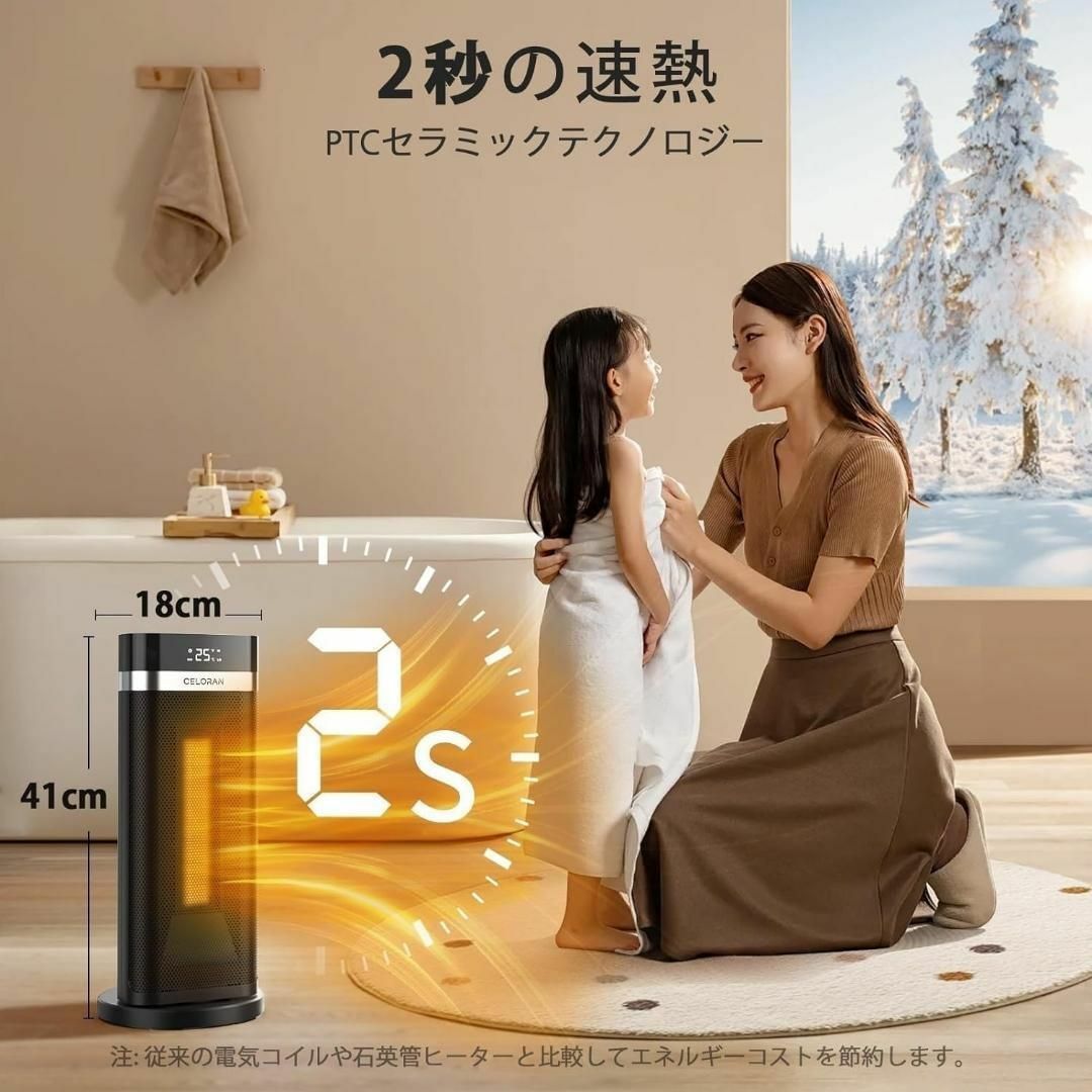 ❤️冬物セール❤️ ファンヒーター 電気ヒーター タイマー PSE認証