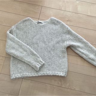 ザラ(ZARA)のレディース ZARA 長袖ニット ローゲージ グレー Lサイズ(ニット/セーター)