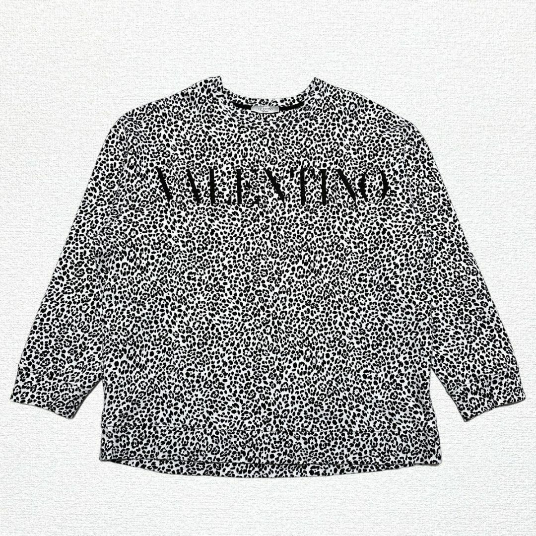 VALENTINO(ヴァレンティノ)の【美品】VALENTINO レオパード ロゴ プリント スウェット シャツ メンズのトップス(スウェット)の商品写真