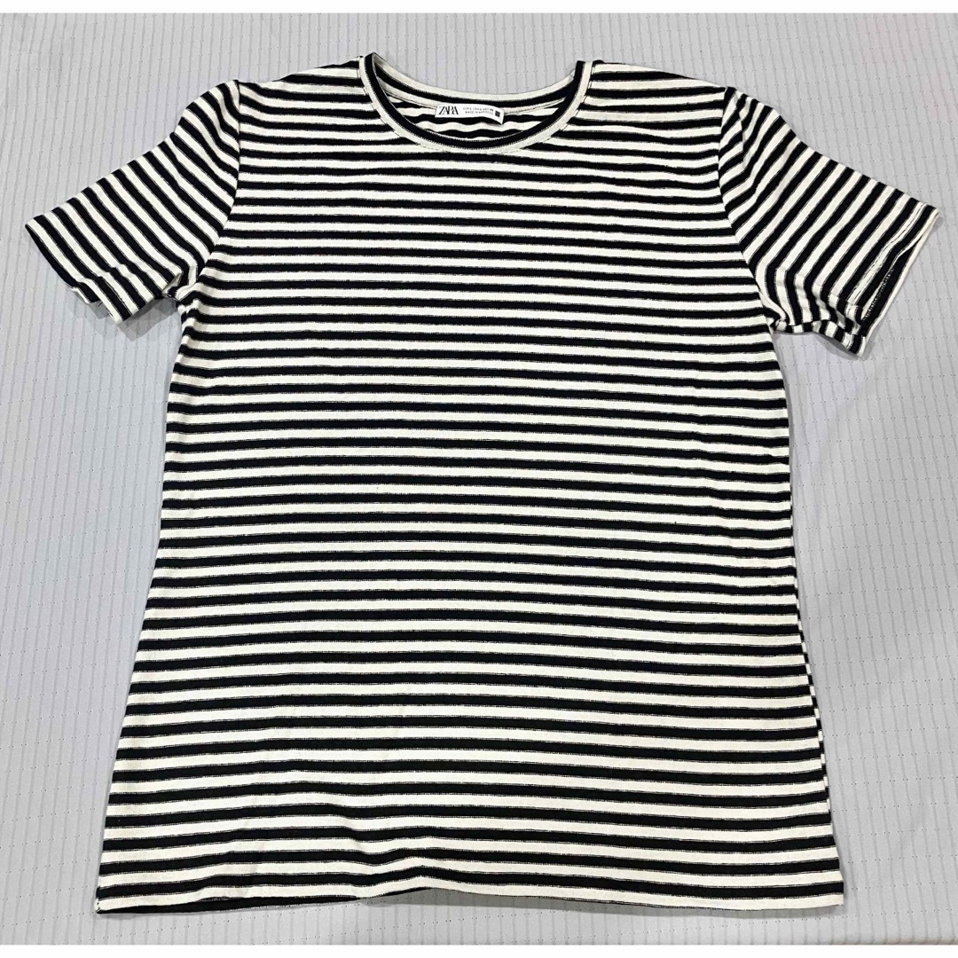 ZARA(ザラ)のZARA／ボーダーTシャツ／Lサイズ レディースのトップス(Tシャツ(半袖/袖なし))の商品写真