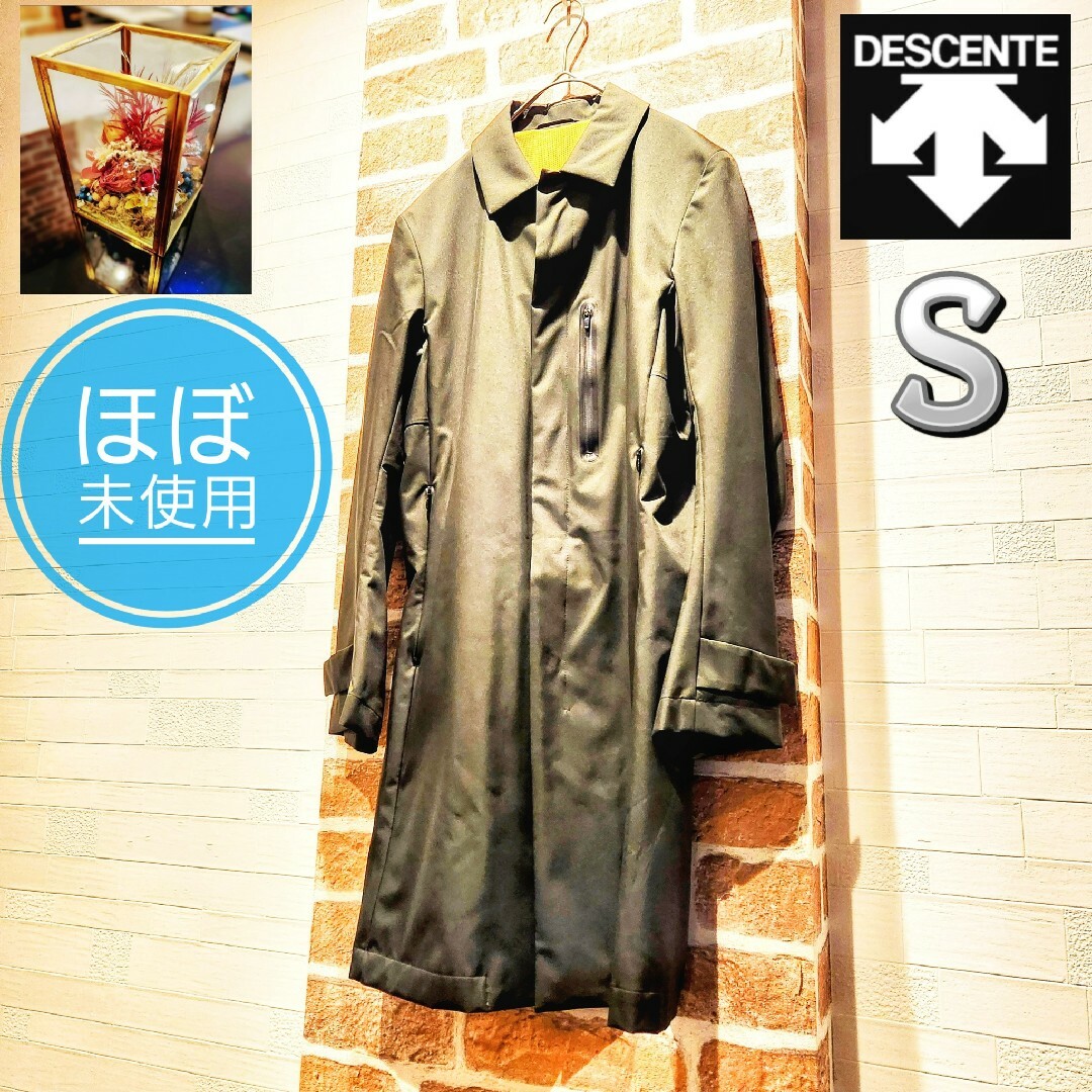 レインコート超お買い得 DESCENTE デサント モッズコート レイン モスグリーン S