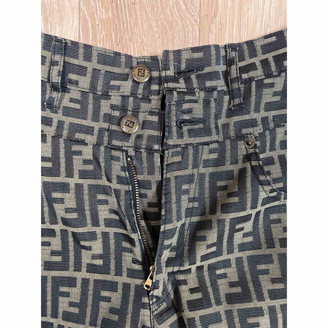FENDI - 希少 美品 FENDI 90's vintage ズッカ柄 パンツ メンズ FENDI - 希少 美品 FENDI 90's vintage ズッカ柄 パンツ メンズ