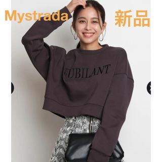 マイストラーダ(Mystrada)の新品 Mystrada エンブロロゴプルオーバー チャコールグレー(ニット/セーター)