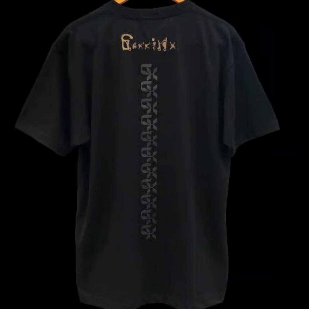 WACKO MARIA(ワコマリア)のgakkin build cross 蓮　Tシャツ　ブラック　ゴールド　ロータス メンズのトップス(Tシャツ/カットソー(半袖/袖なし))の商品写真