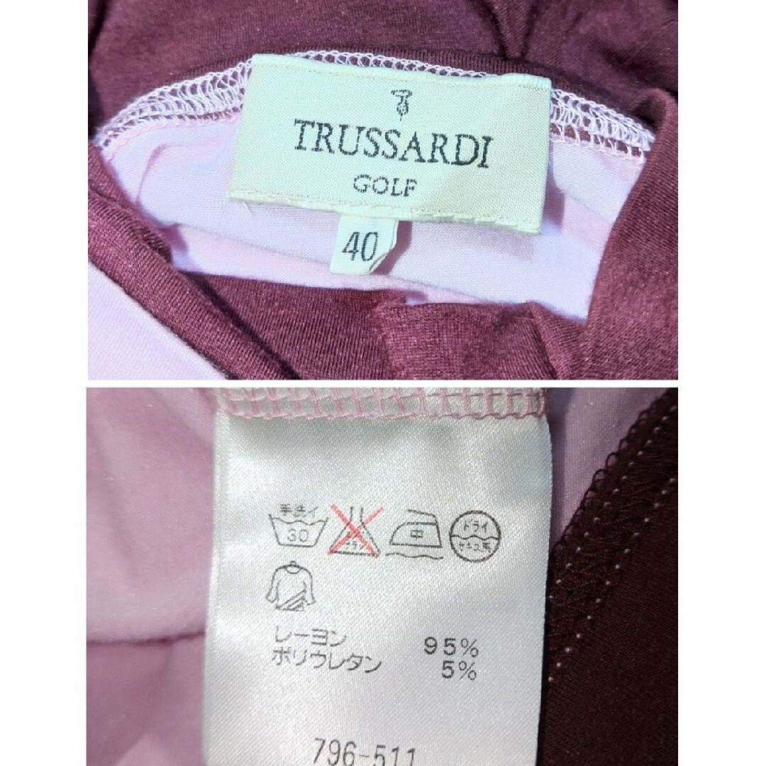 Trussardi(トラサルディ)の✨TRUSSARDI GOLFレディース長袖カットソーsize40 スポーツ/アウトドアのゴルフ(ウエア)の商品写真