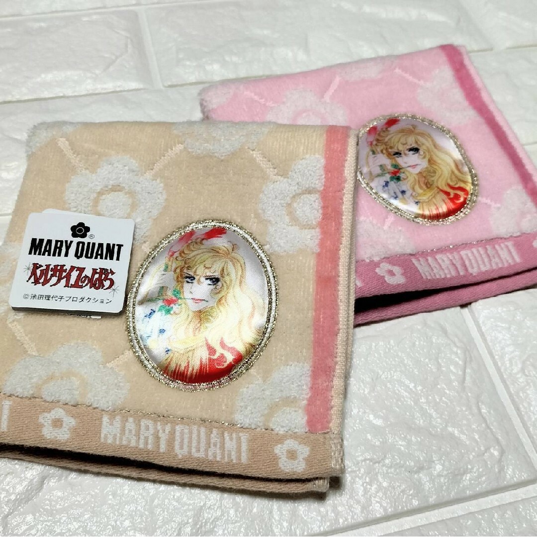 MARY QUANT(マリークワント)の新品２枚組 マリークワント ベルサイユのばら MARY QUANT 宝塚 薔薇 レディースのファッション小物(ハンカチ)の商品写真