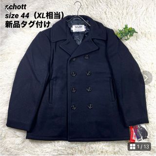 ショット(schott)の新品未使用タグ付き【schott】ショット（44）XLピーコート 大きいサイズ(ピーコート)