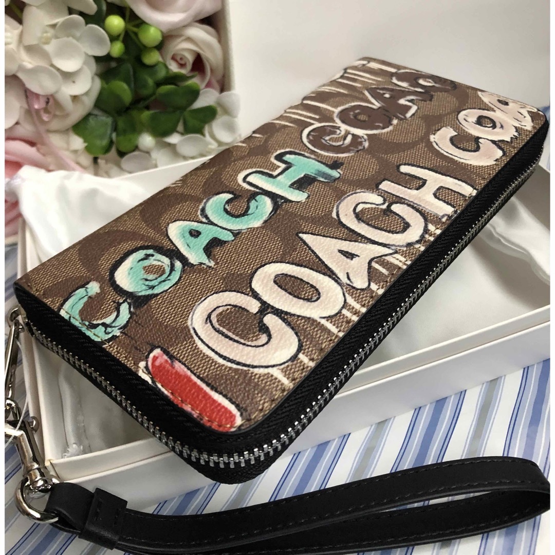 新品未使用COACHコーチ 長財布 メンズレディース マルチペイント