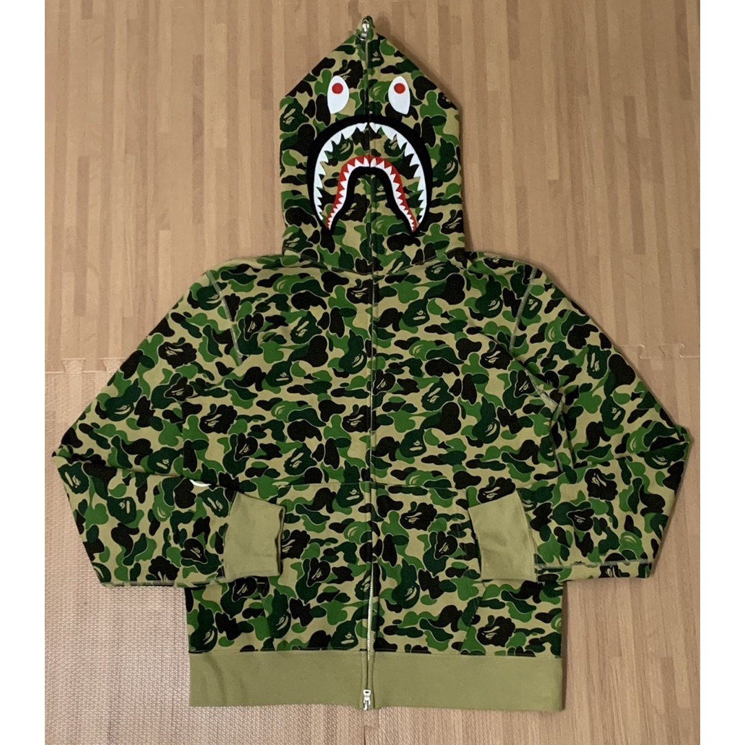 新しいスタイル ☆激レア APE abc camo green シャークパーカー XL