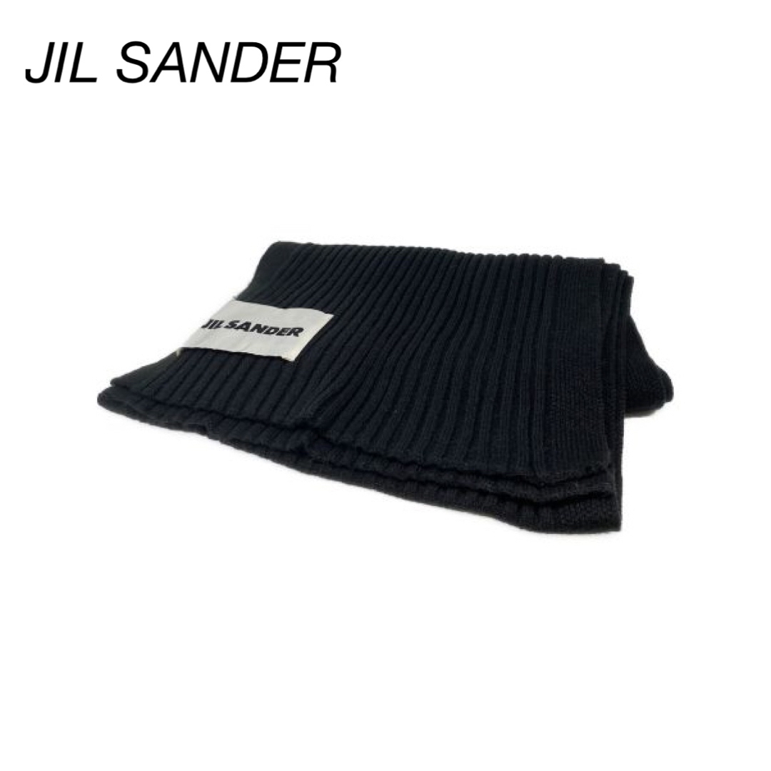 JIL SANDER ジルサンダー リブニットストールカラーネイビー