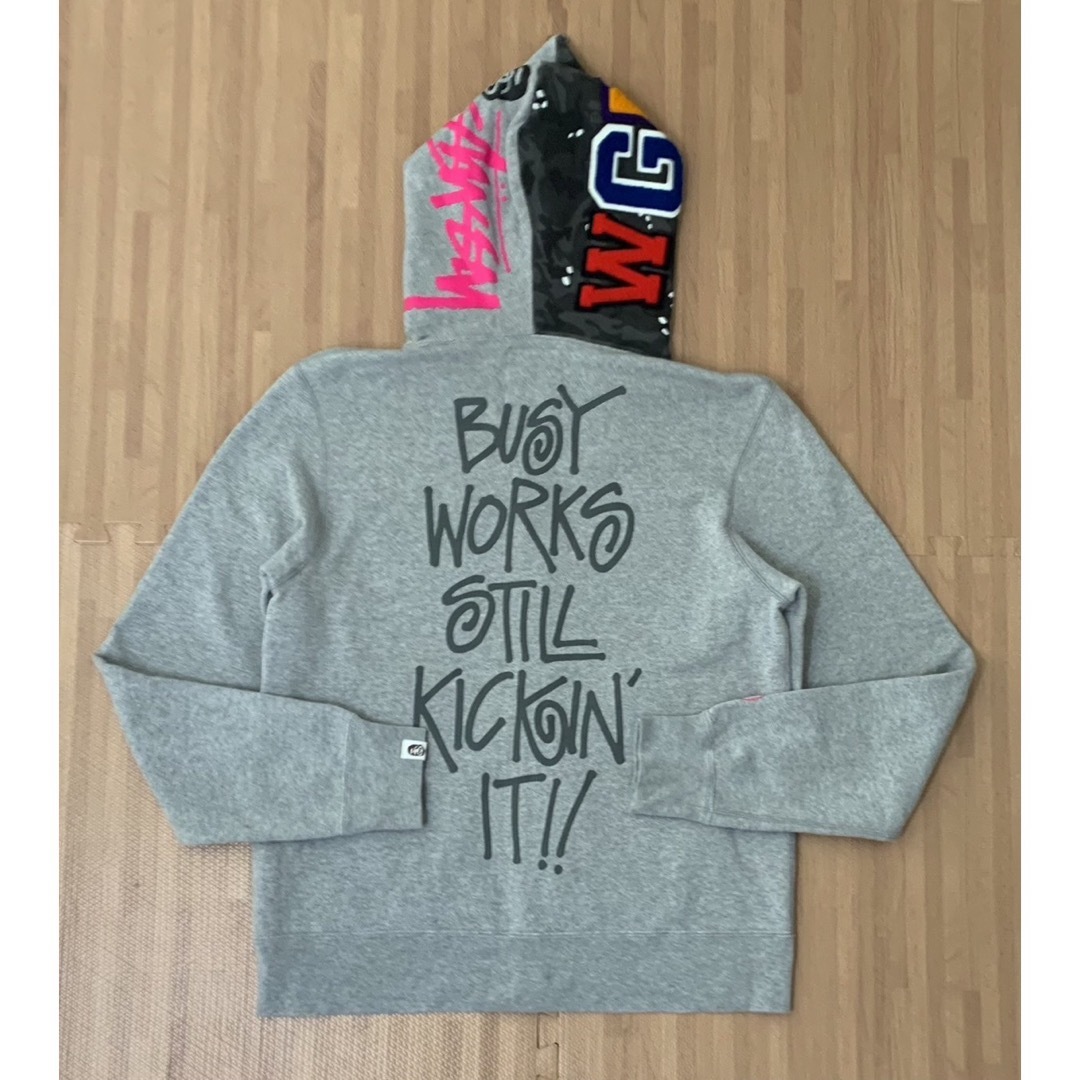 ★激レア★ APE × stussy シャークパーカー L パーカー kaws