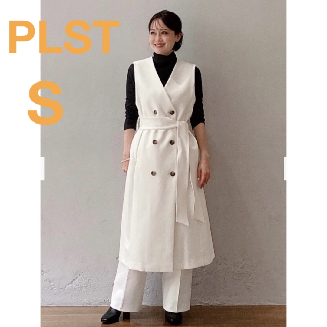 PLST(プラステ)のsry様専用 PLST ウォームリザーブジレワンピース 白 S レディースのジャケット/アウター(その他)の商品写真