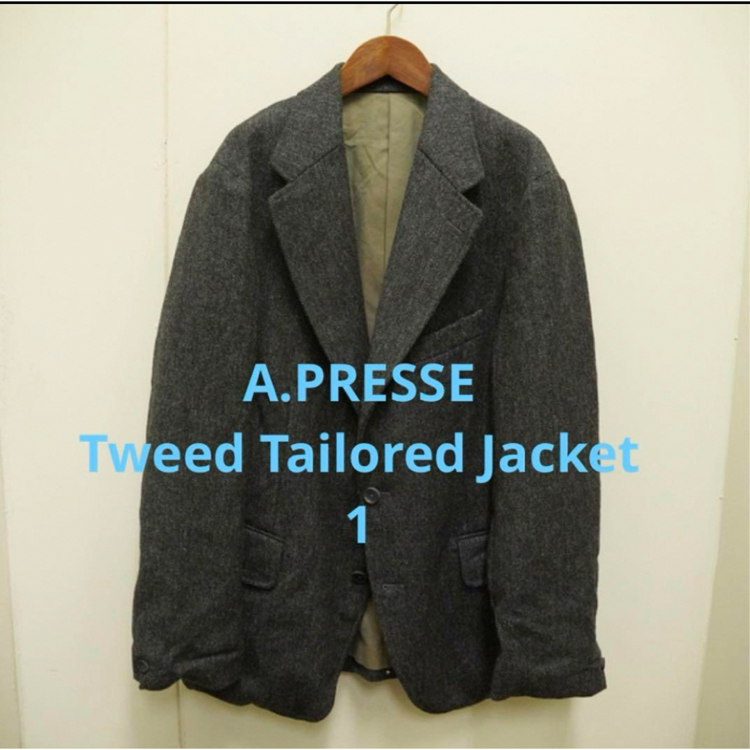 メンズA.PRESSE  Tweed Tailored Jacket 1