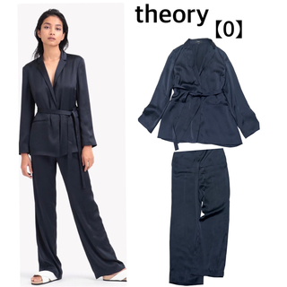 セオリー(theory)の【theory】Crushed Satin ウォッシャブル サテンセットアップ(スーツ)