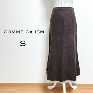 コムサイズム(COMME CA ISM)のコムサイズム　ロングスカート【S】フェイクスエード　ステッチ　シック(ロングスカート)