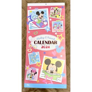 ディズニー(Disney)の新品レア✨ディズニー ミッキー&フレンズ 壁掛けカレンダー2024年 3ヶ月版(カレンダー/スケジュール)