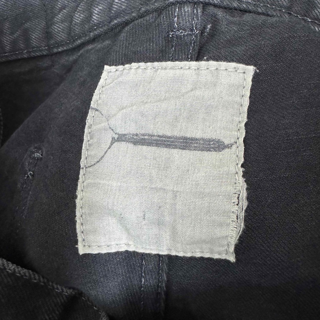 anachronorm(アナクロノーム)の美品！VOO 3D 5P Jeans 本革使い立体ブラックデニム！日本製！ メンズのパンツ(デニム/ジーンズ)の商品写真