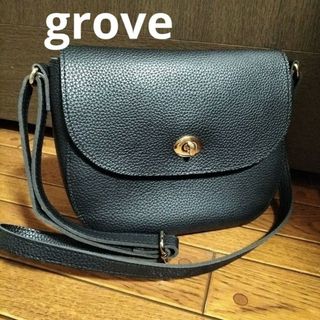 グローブ(grove)のgrove グローブ ショルダーバッグ ブラック 黒(ショルダーバッグ)