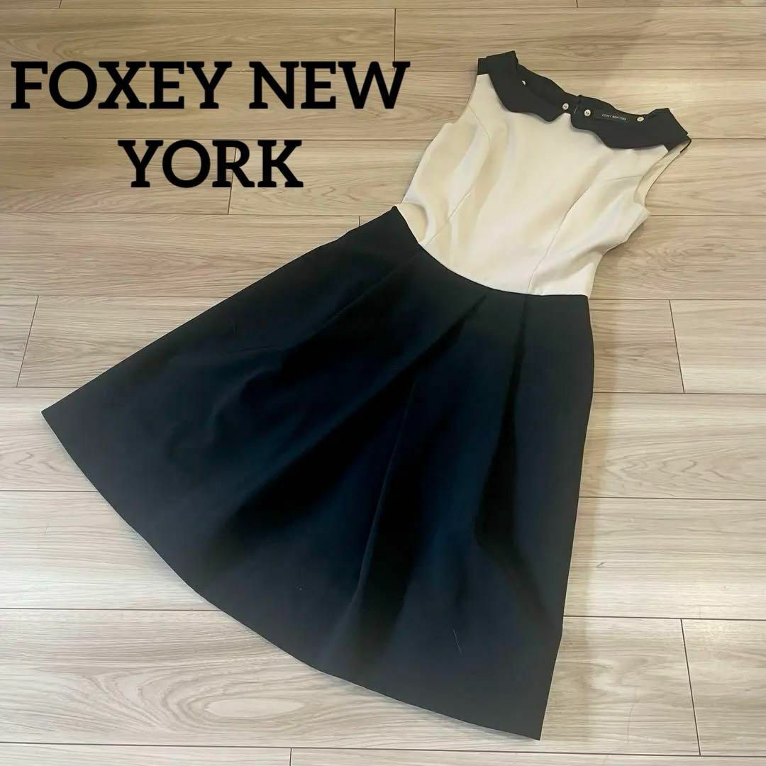 FOXEY NEW YORK(フォクシーニューヨーク)のフォクシーニューヨーク ノースリーブ ワンピース  FOXEY NEW YORK レディースのワンピース(ひざ丈ワンピース)の商品写真