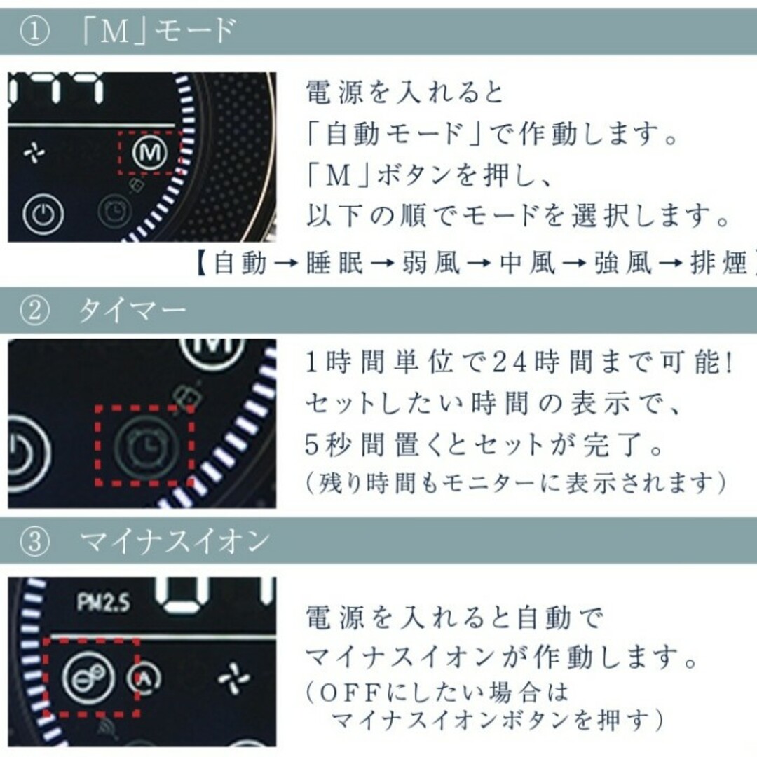 空気清浄機 37畳 花粉 ハウスダスト PM2.5 脱臭 インテリア ホワイト スマホ/家電/カメラの生活家電(空気清浄器)の商品写真