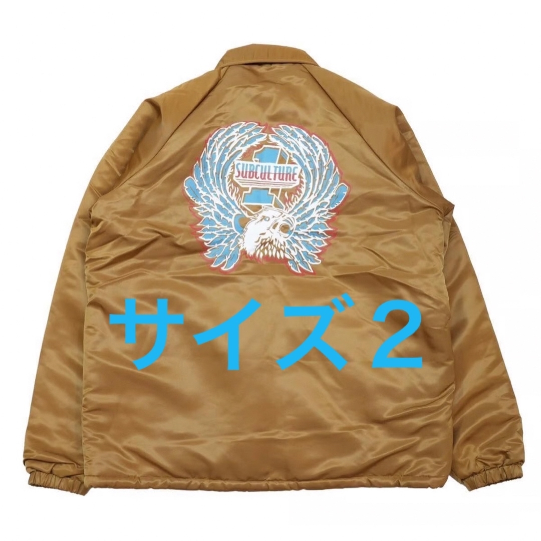 ベージュサイズ【SC SUBCULTURE】COACHES JACKET BEIGE サイズ２