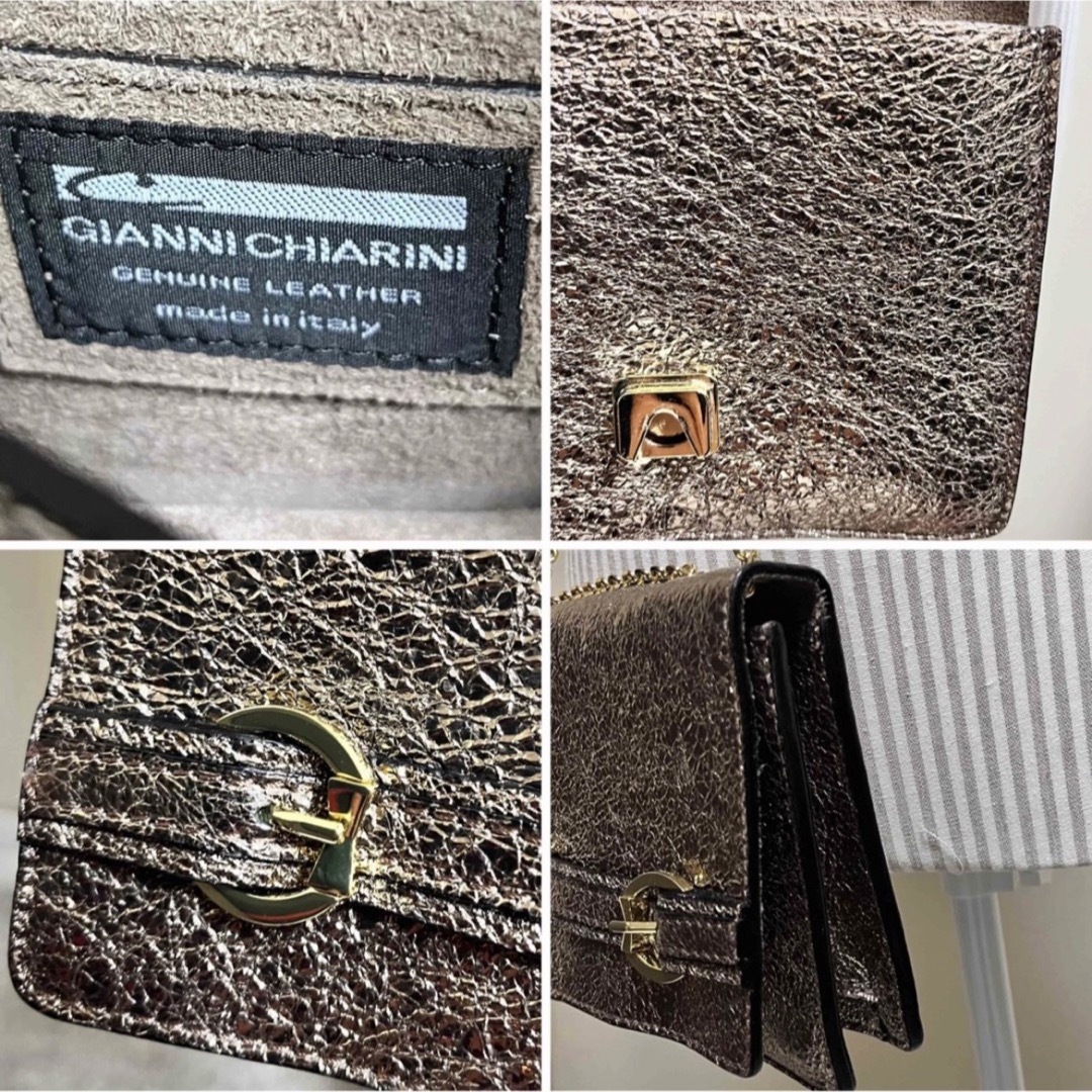 GIANNI CHIARINI(ジャンニキャリーニ)の極美品！GIANNI CHIARINI イタリア製　チェーン　ショルダーバッグ レディースのバッグ(ショルダーバッグ)の商品写真