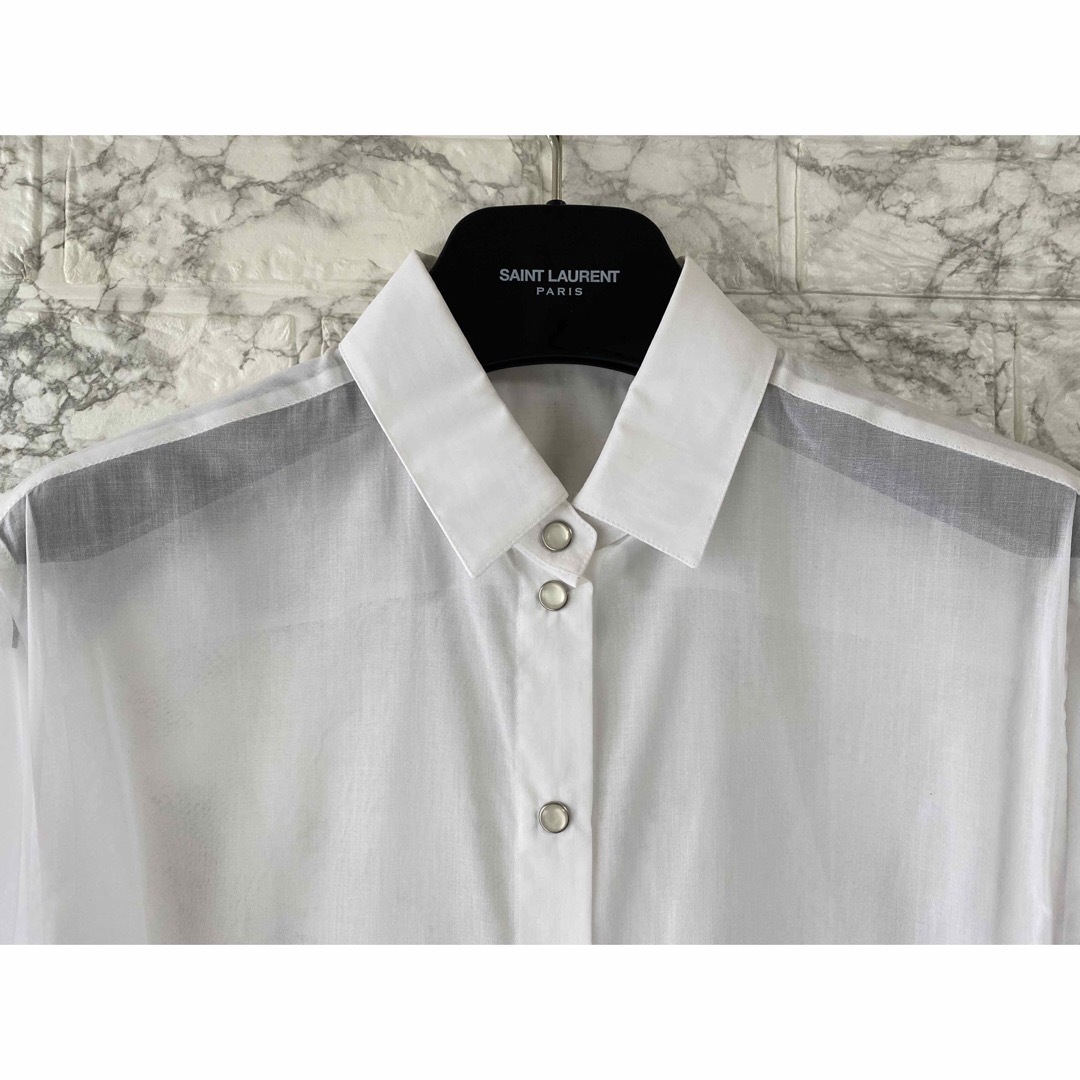 SAINT LAURENT - 新品タグ付き サンローラン ホワイト 白シャツ SAINT LAURENT - 新品タグ付き サンローラン ホワイト 白シャツ