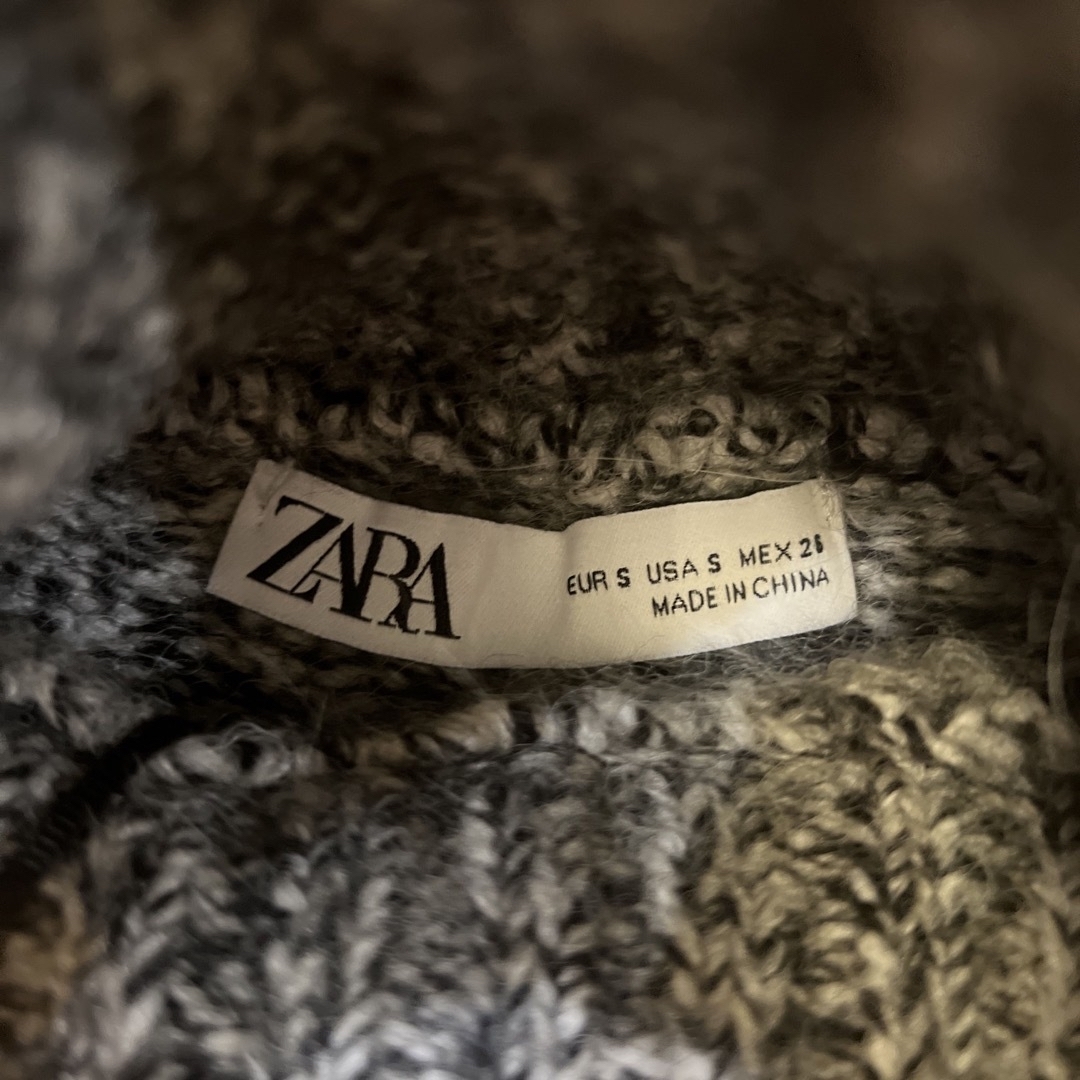 ZARA(ザラ)のザラ　zara   タートルニット　杢グレー レディースのトップス(ニット/セーター)の商品写真
