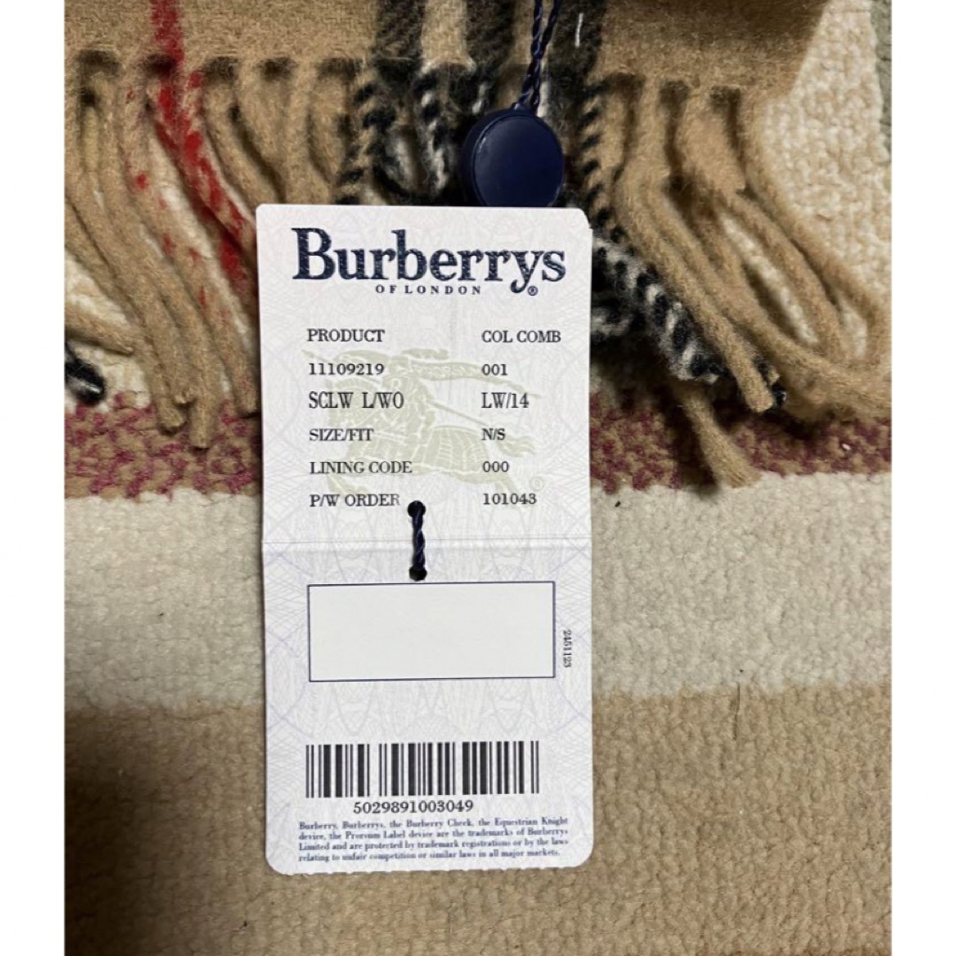 BURBERRY(バーバリー)の新品未使用タグ付　Burberrys ノバチェック　マフラー　バーバリー レディースのファッション小物(マフラー/ショール)の商品写真