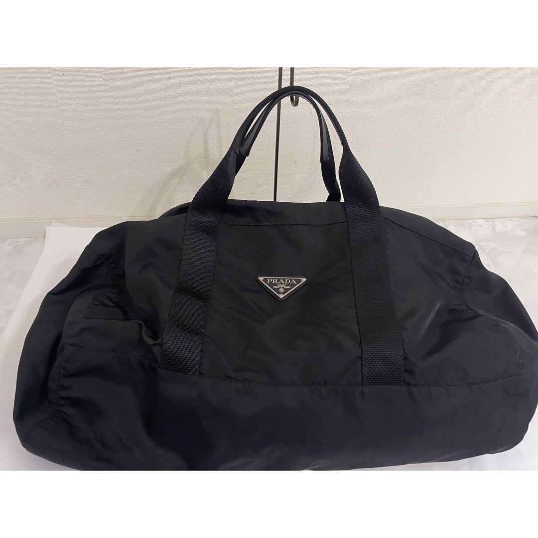 【美品】PRADA  ミニボストンバッグ ナイロン　白タグカラー