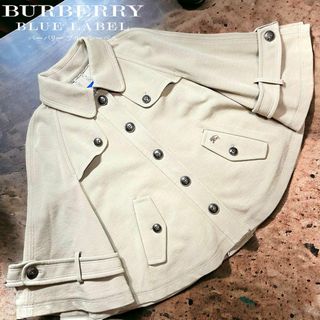 バーバリーブルーレーベル(BURBERRY BLUE LABEL)の美品 BURBERRY BLUE LABEL ポンチョ ノバチェック 38(ポンチョ)