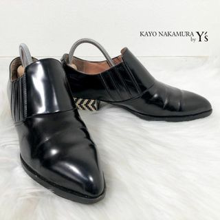 39sのYY's 15AW キルト レザー モンクシューズ 黒3