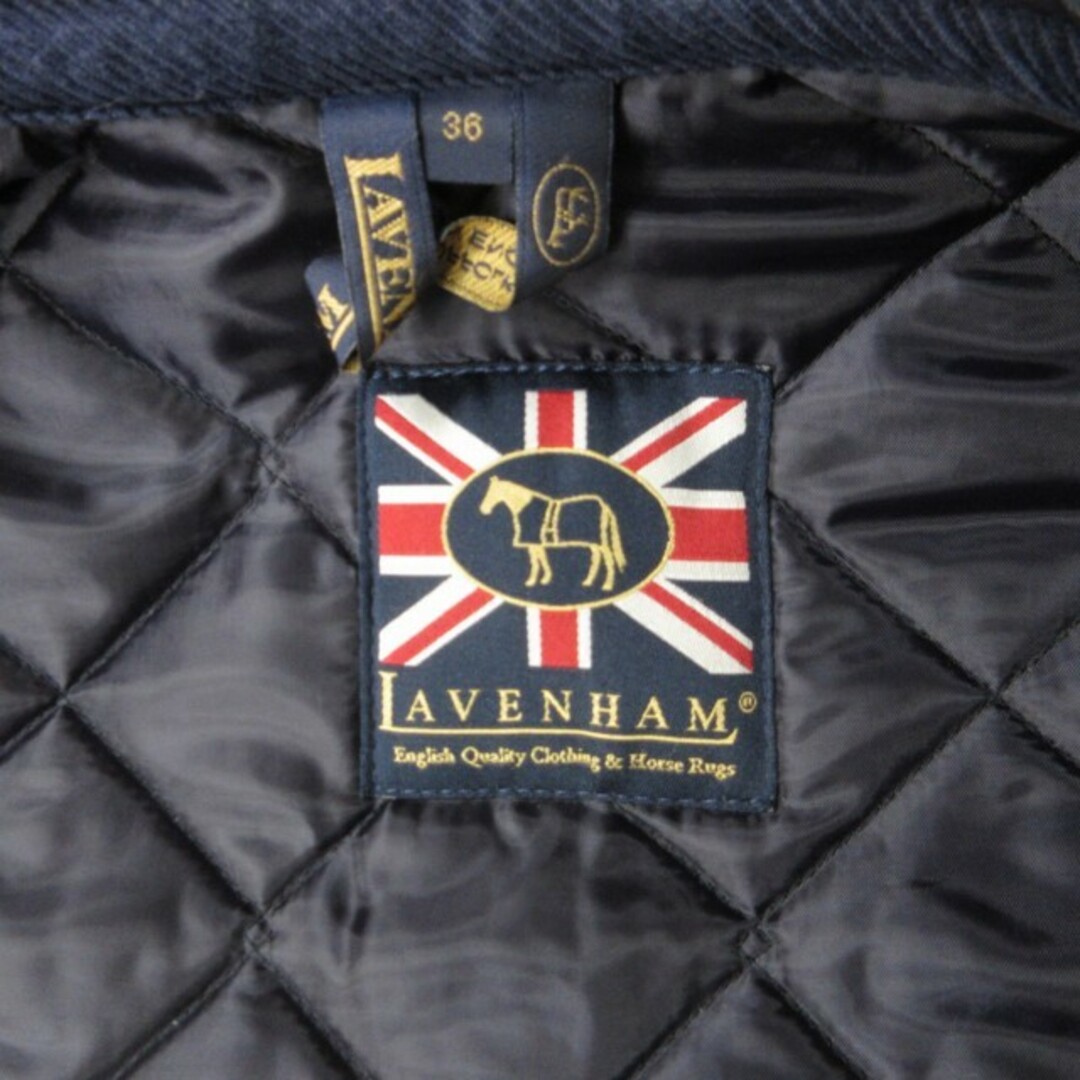 LAVENHAM(ラベンハム)のラベンハム フーデットキルティングジャケット 中綿コート 36 約XS ■WY レディースのジャケット/アウター(ミリタリージャケット)の商品写真