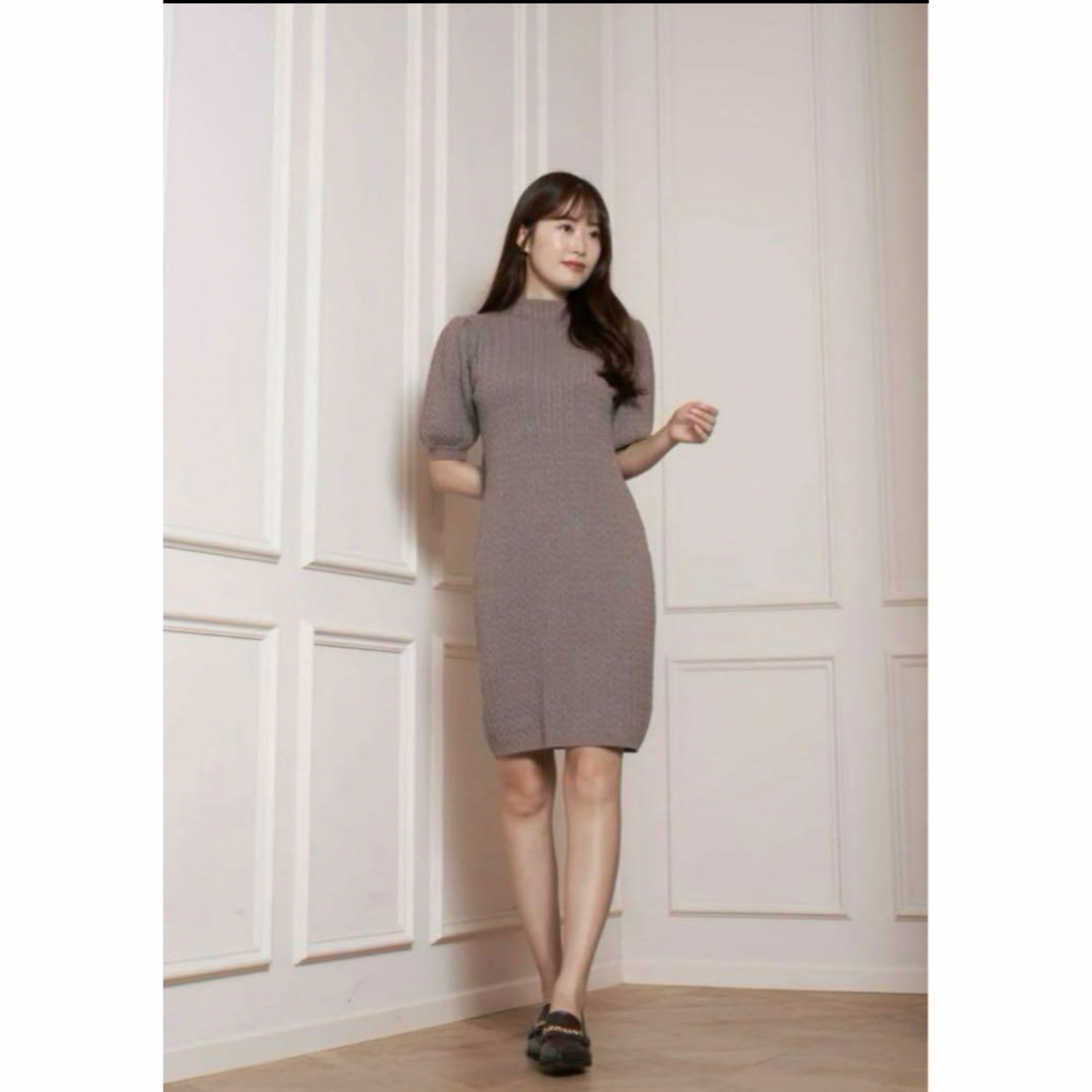 排気筒 Herlipto Puff Sleeve Cable Knit Dress | artfive.co.jp