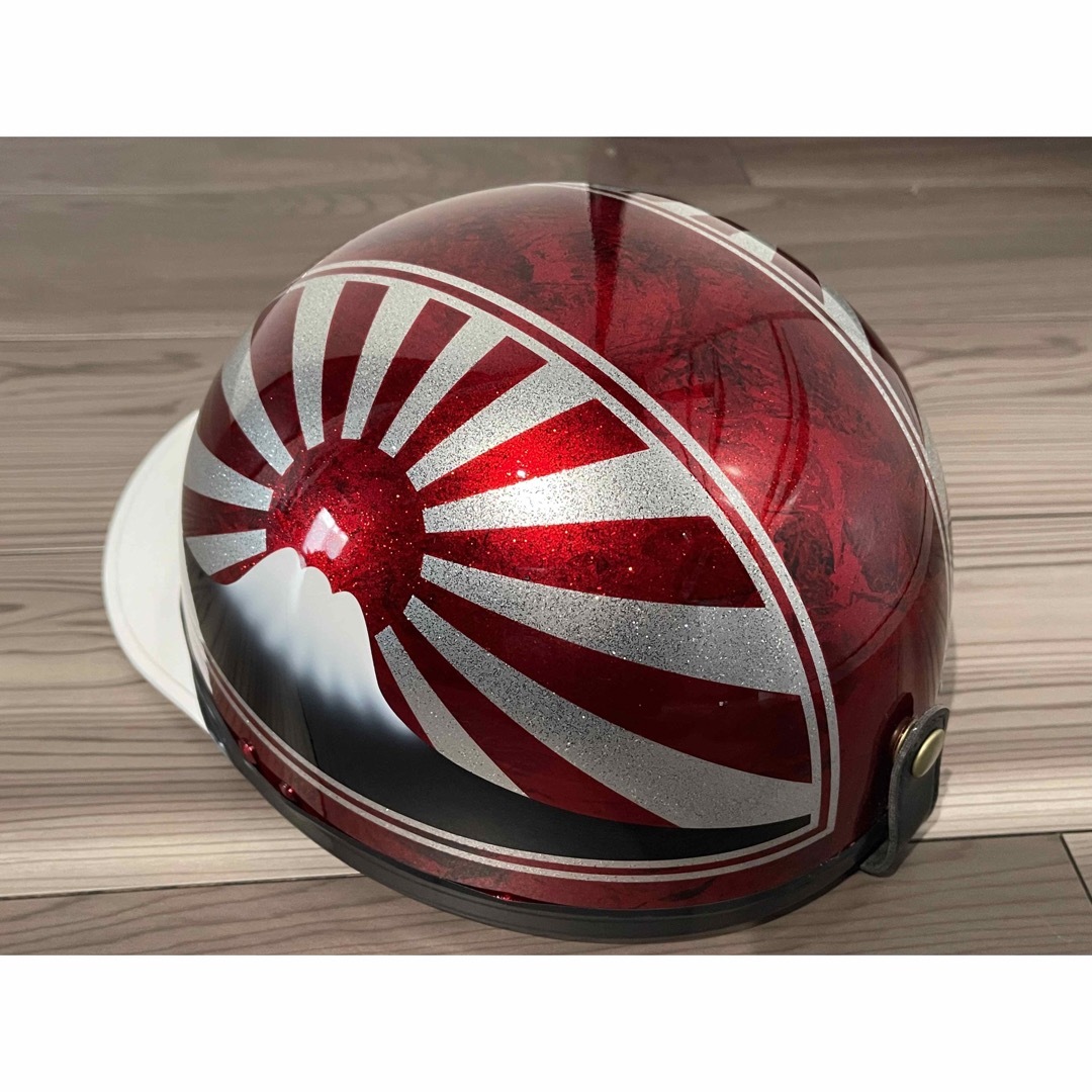 ヘルメット/シールド富士日章 コルク半 ヘルメット ラップ塗装