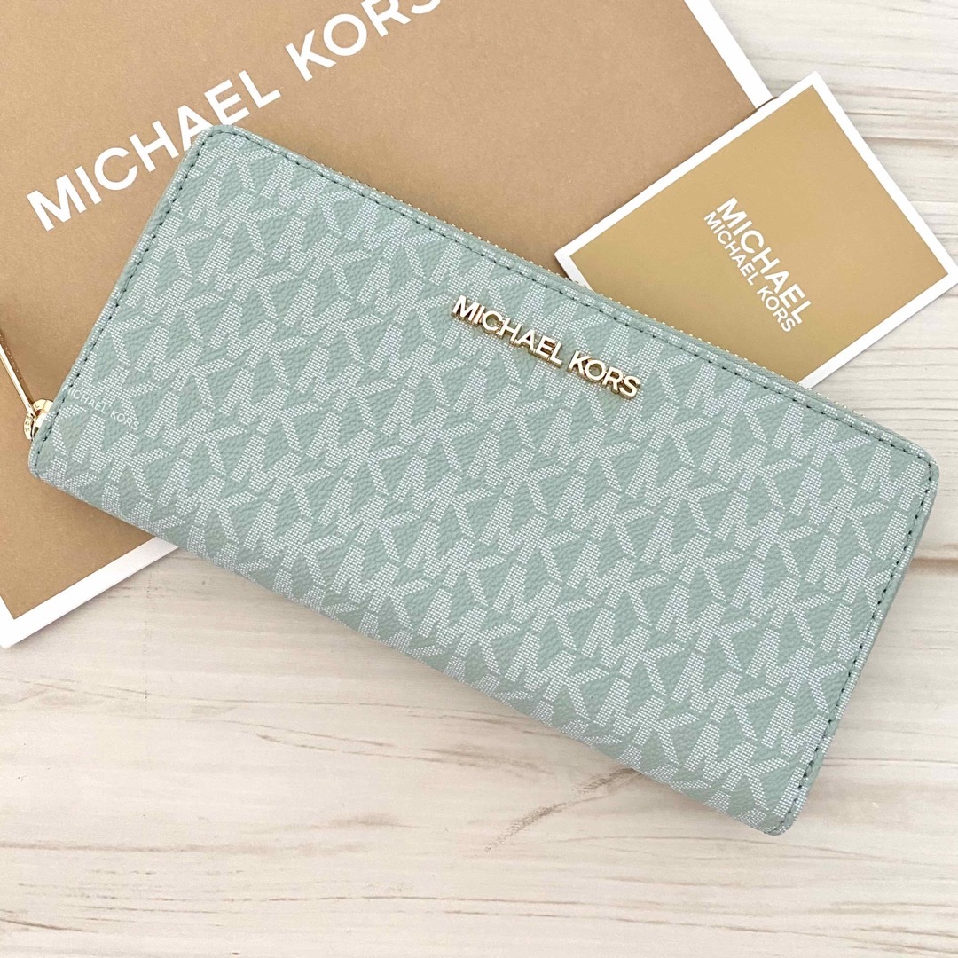 MICHAEL KORS - 新品 MICHAEL KORS長財布 グリーン 財布 長財布 MICHAEL KORS - 新品 MICHAEL KORS長財布 グリーン 財布 長財布