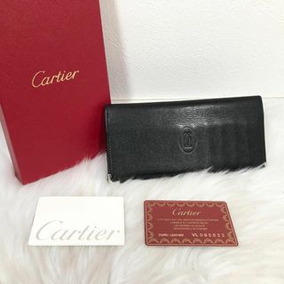 カルティエ(Cartier)のカルティエ Cartier お札入れ カボションライン 長財布 ブラック(長財布)