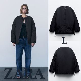 ザラ(ZARA)のZW COLLECTION ウォーターレペレント キルティングジャケット　L(ブルゾン)