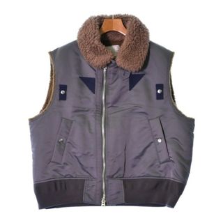 サカイ(sacai)のsacai サカイ ミリタリーブルゾン 3(L位) グレー 【古着】【中古】(ミリタリージャケット)